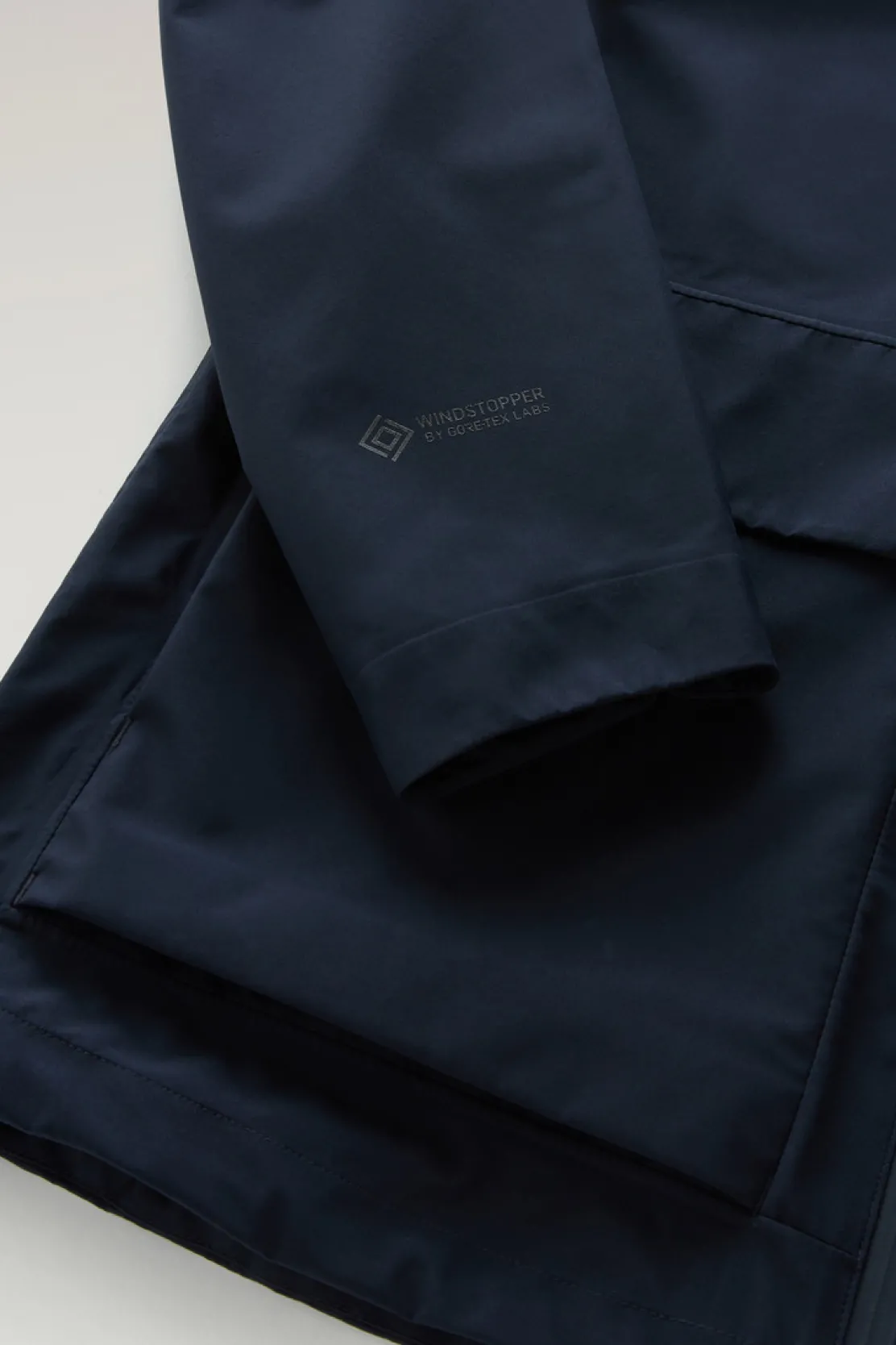 Giacche>Woolrich Giacca Mountain In WINDSTOPPER GORE-TEX Melton Blue