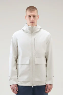 Giacche>Woolrich Giacca Mountain In WINDSTOPPER GORE-TEX Stone