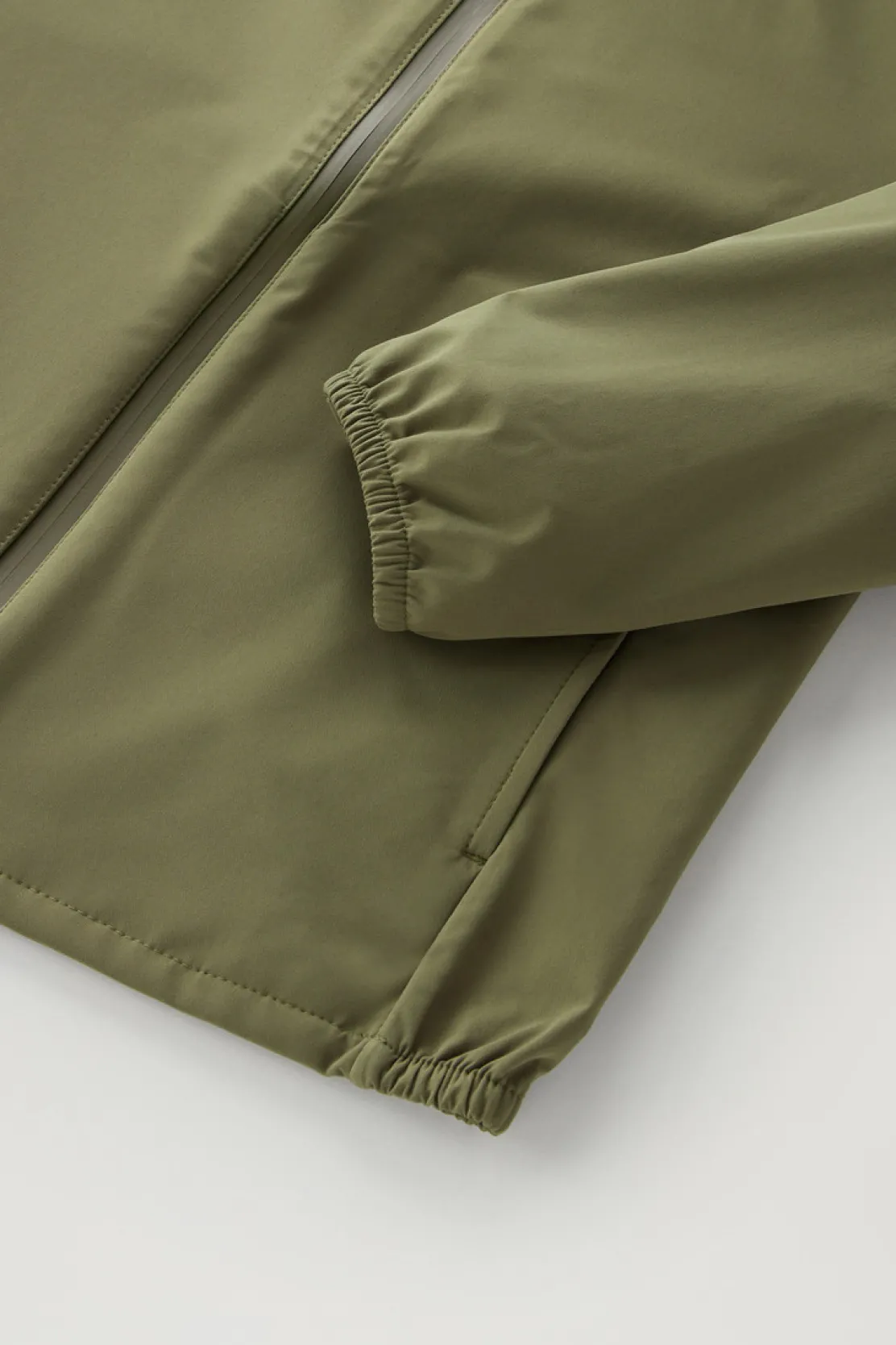 Giacche>Woolrich Giacca Pacific Da Bambino Con Cappuccio Lake Olive