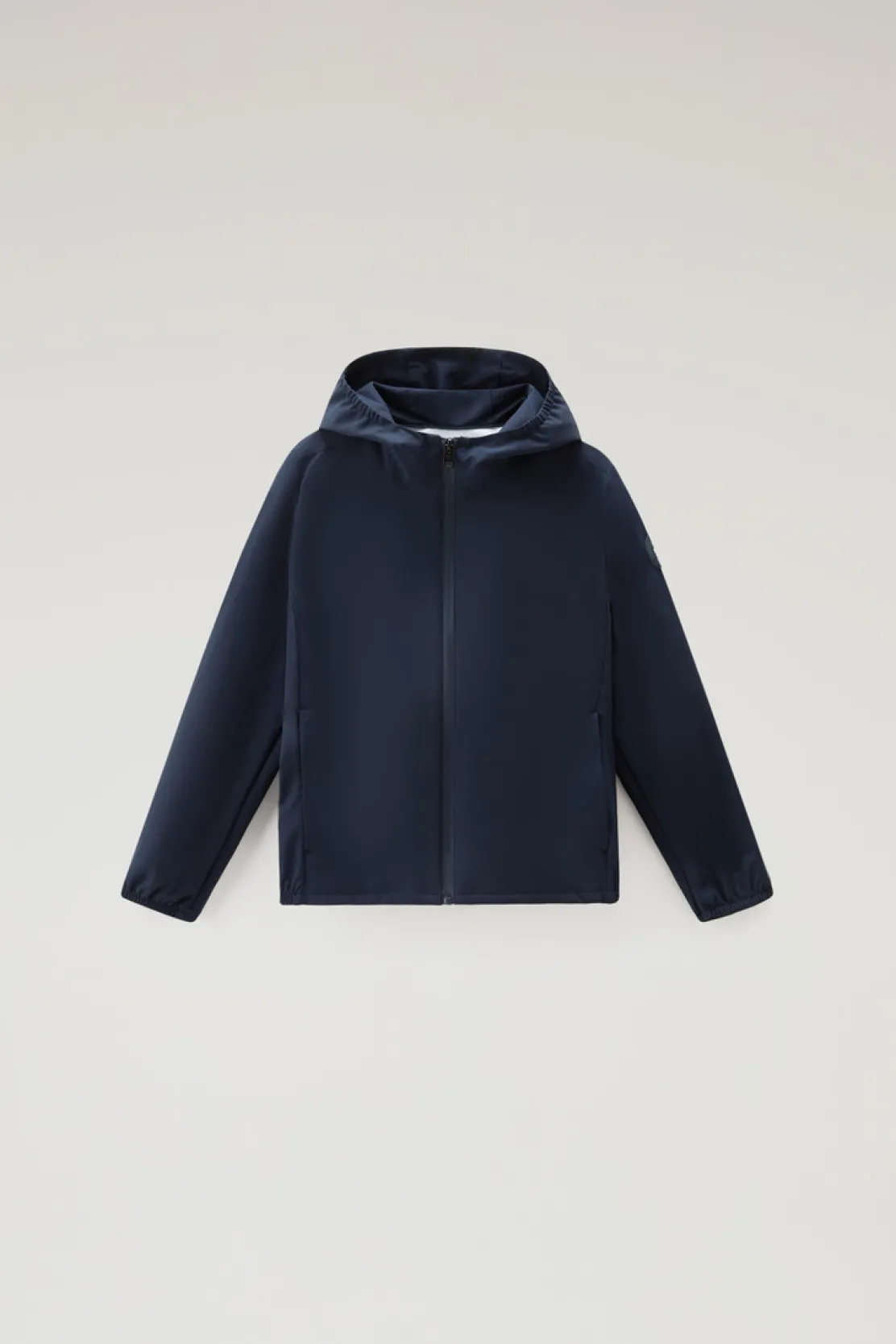Giacche>Woolrich Giacca Pacific Da Bambino Con Cappuccio Melton Blue