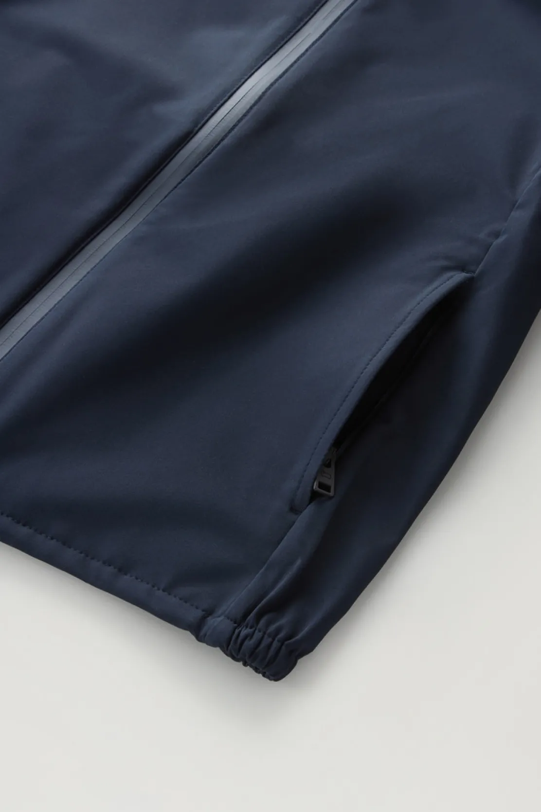 Giacche>Woolrich Giacca Pacific Da Bambino Con Cappuccio Melton Blue
