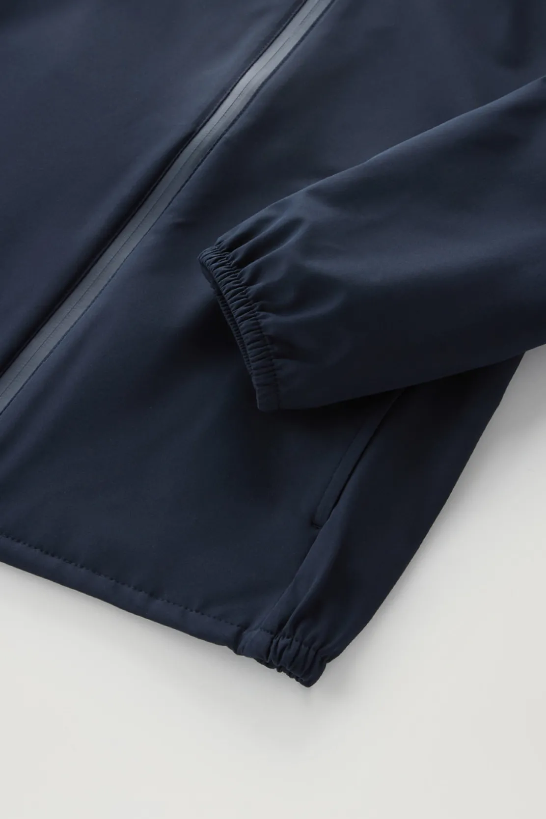 Giacche>Woolrich Giacca Pacific Da Bambino Con Cappuccio Melton Blue