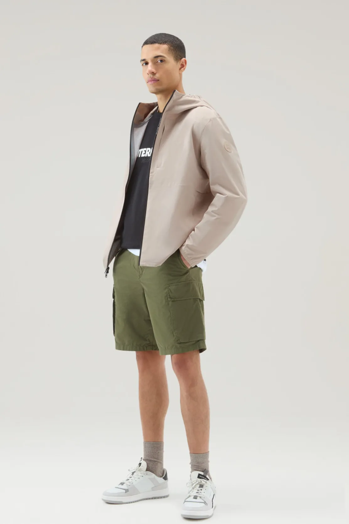 Impermeabili|Giacche>Woolrich Giacca Pacific Impermeabile Con Cappuccio Rope
