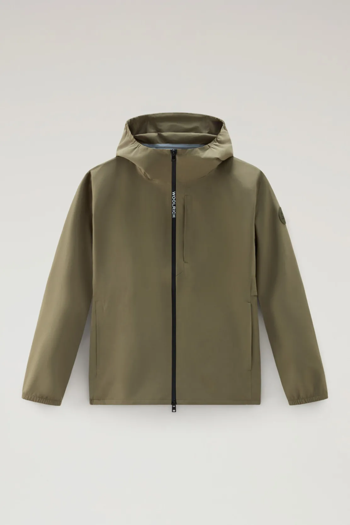 Impermeabili|Giacche>Woolrich Giacca Pacific Impermeabile Con Cappuccio Lake Olive