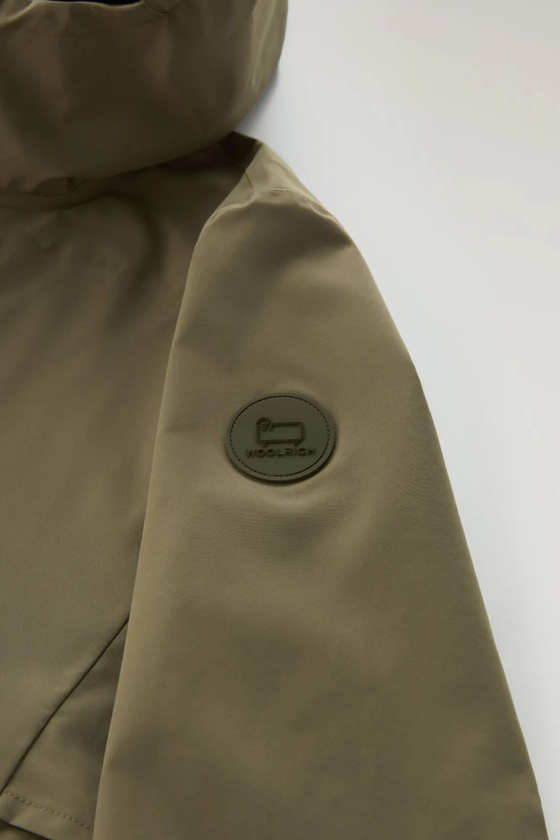 Impermeabili|Giacche>Woolrich Giacca Pacific Impermeabile Con Cappuccio Lake Olive