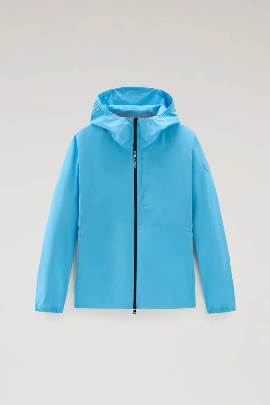 Impermeabili|Giacche>Woolrich Giacca Pacific Impermeabile Con Cappuccio Alaskan Blue