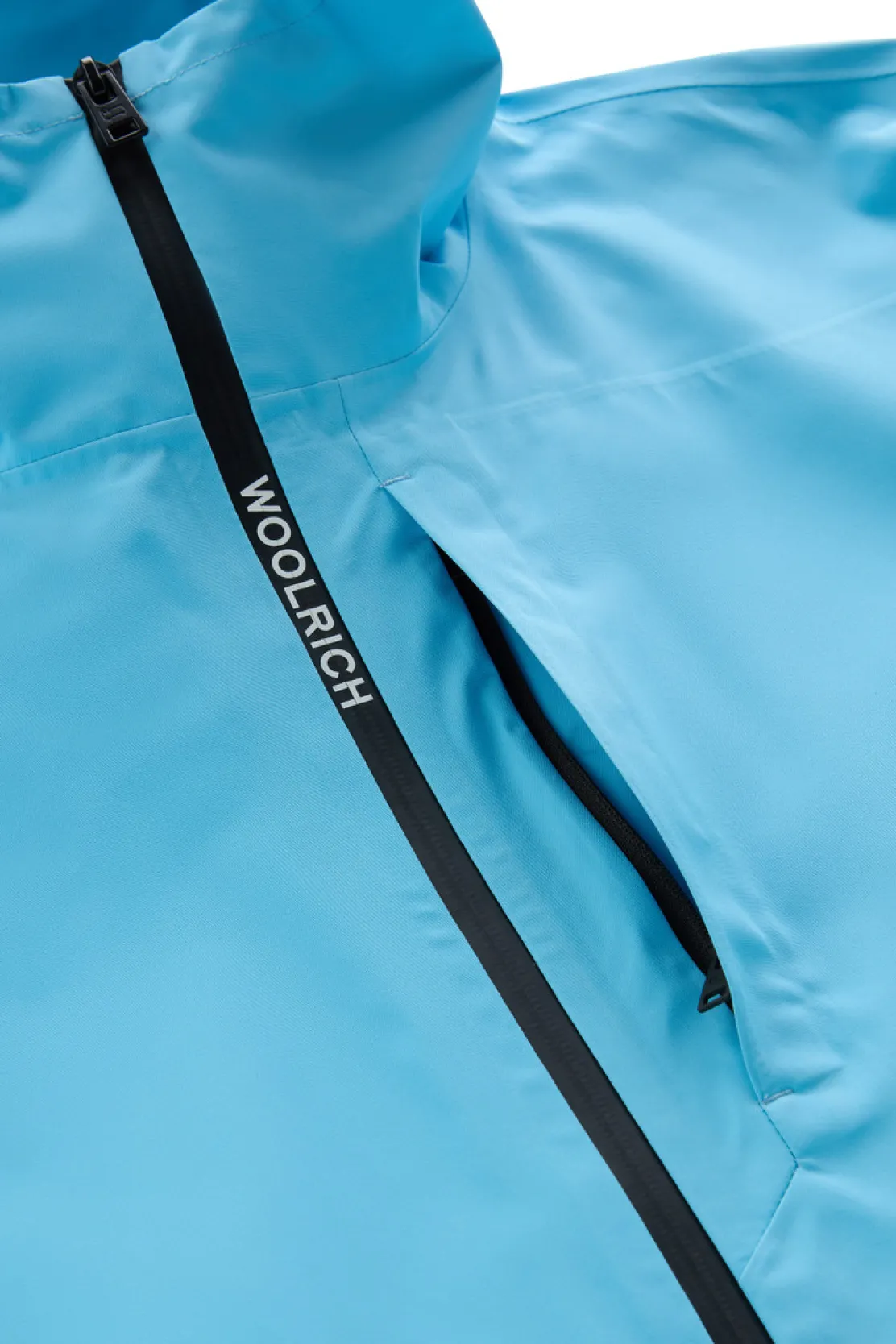 Impermeabili|Giacche>Woolrich Giacca Pacific Impermeabile Con Cappuccio Alaskan Blue
