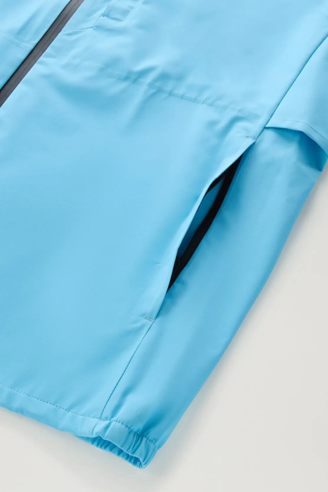 Impermeabili|Giacche>Woolrich Giacca Pacific Impermeabile Con Cappuccio Alaskan Blue