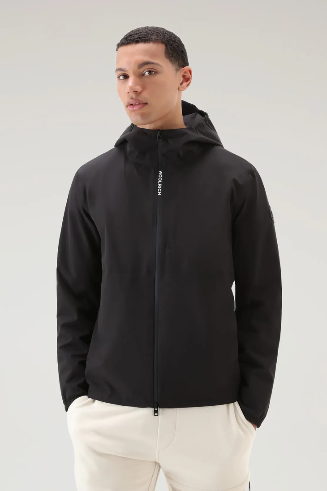 Impermeabili|Giacche>Woolrich Giacca Pacific Impermeabile Con Cappuccio Black