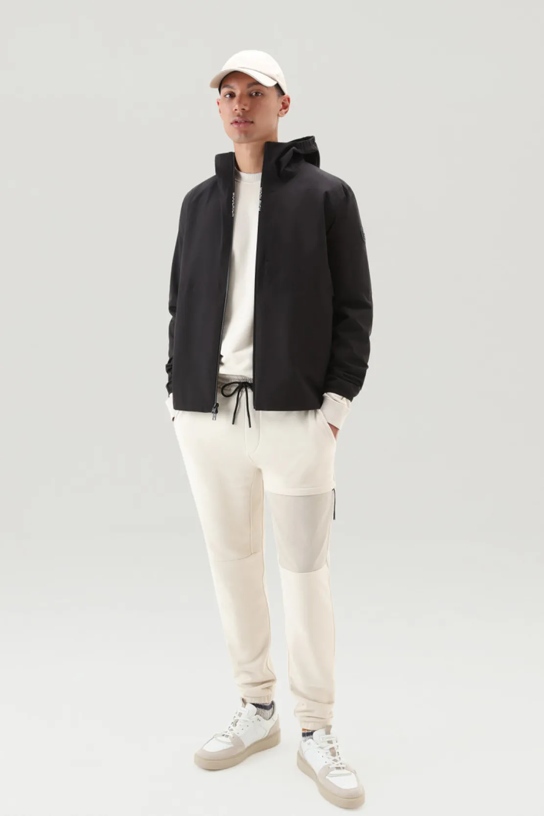 Impermeabili|Giacche>Woolrich Giacca Pacific Impermeabile Con Cappuccio Black