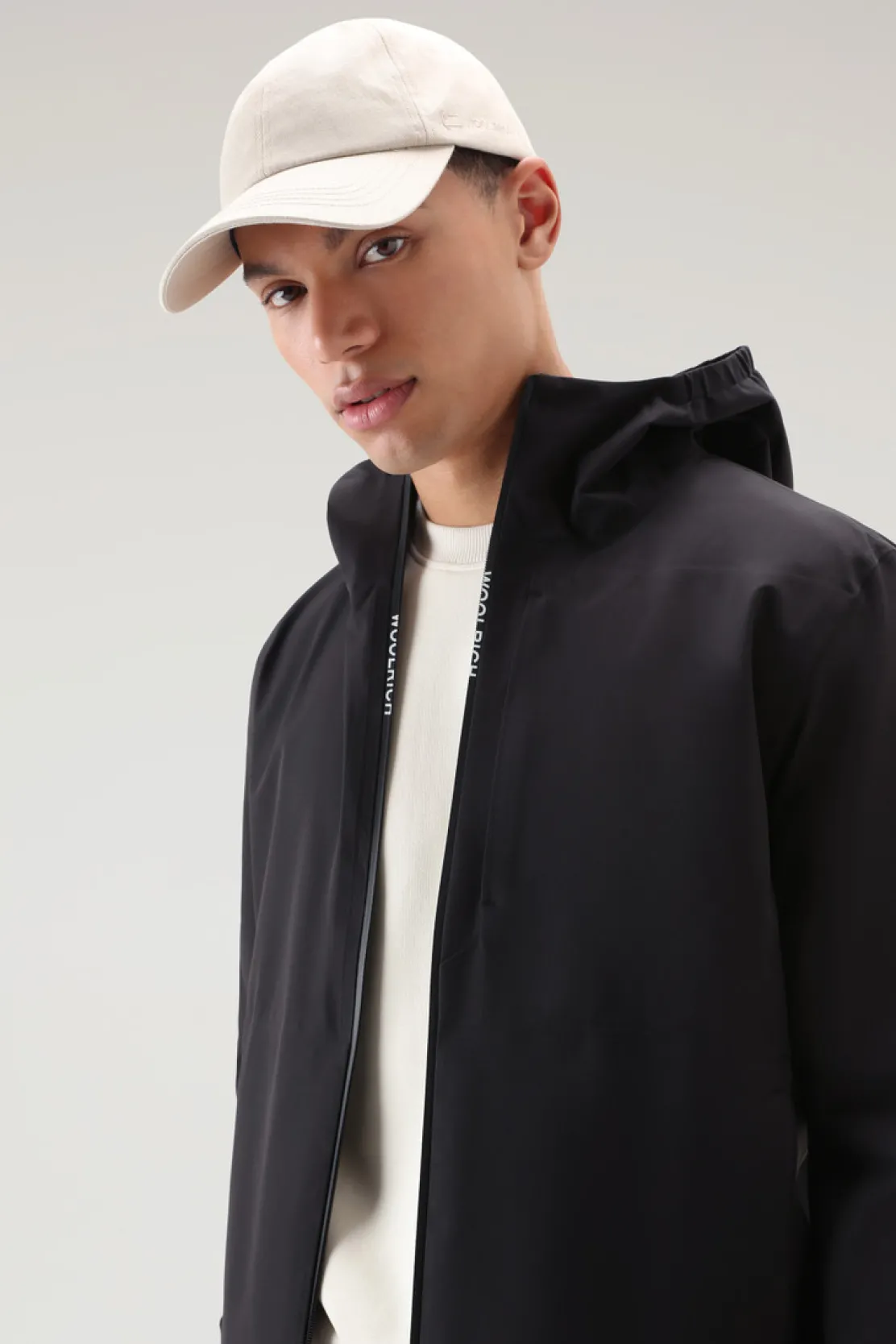 Impermeabili|Giacche>Woolrich Giacca Pacific Impermeabile Con Cappuccio Black