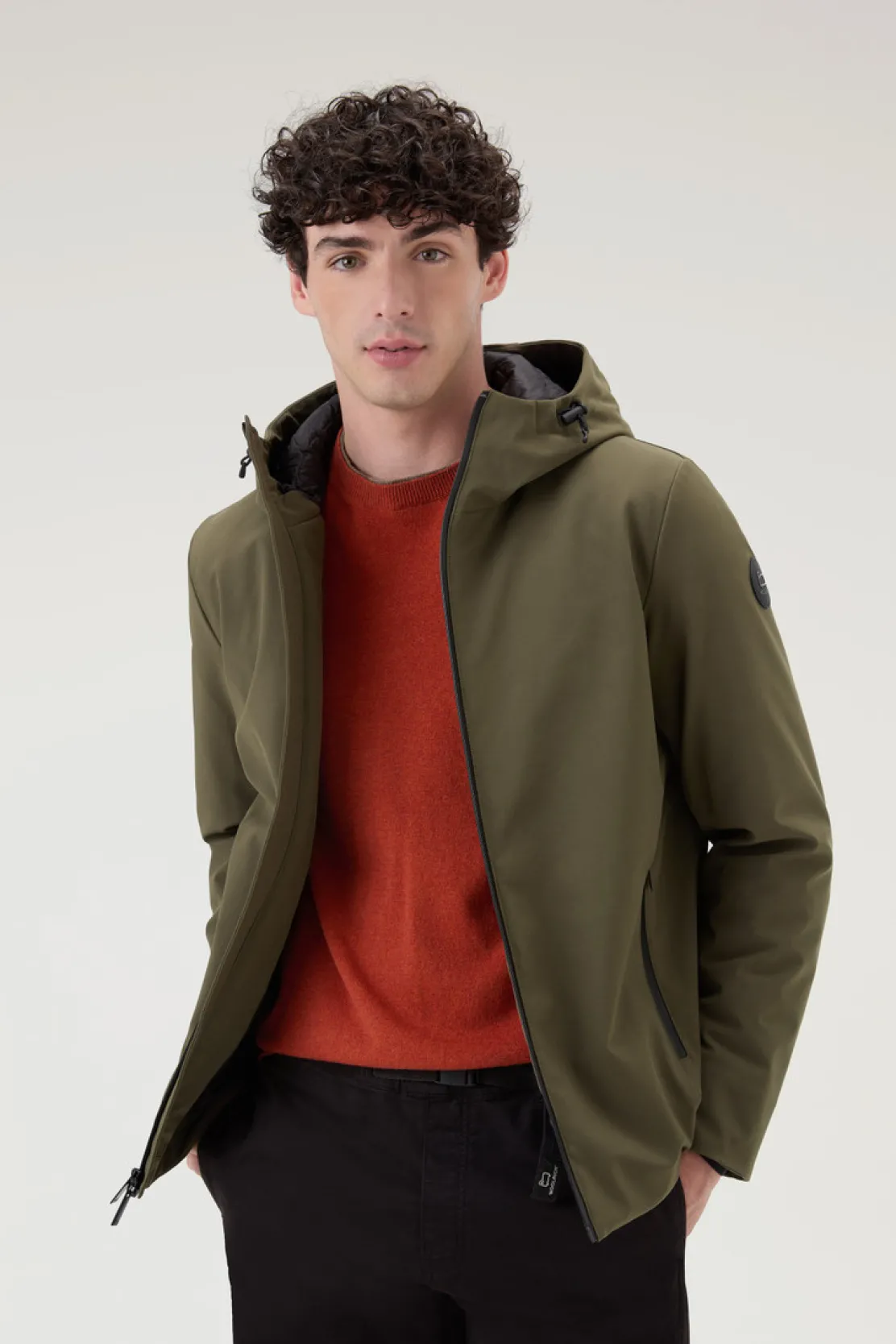 Impermeabili|Giacche>Woolrich Giacca Pacific In Tech Softshell Dark Green
