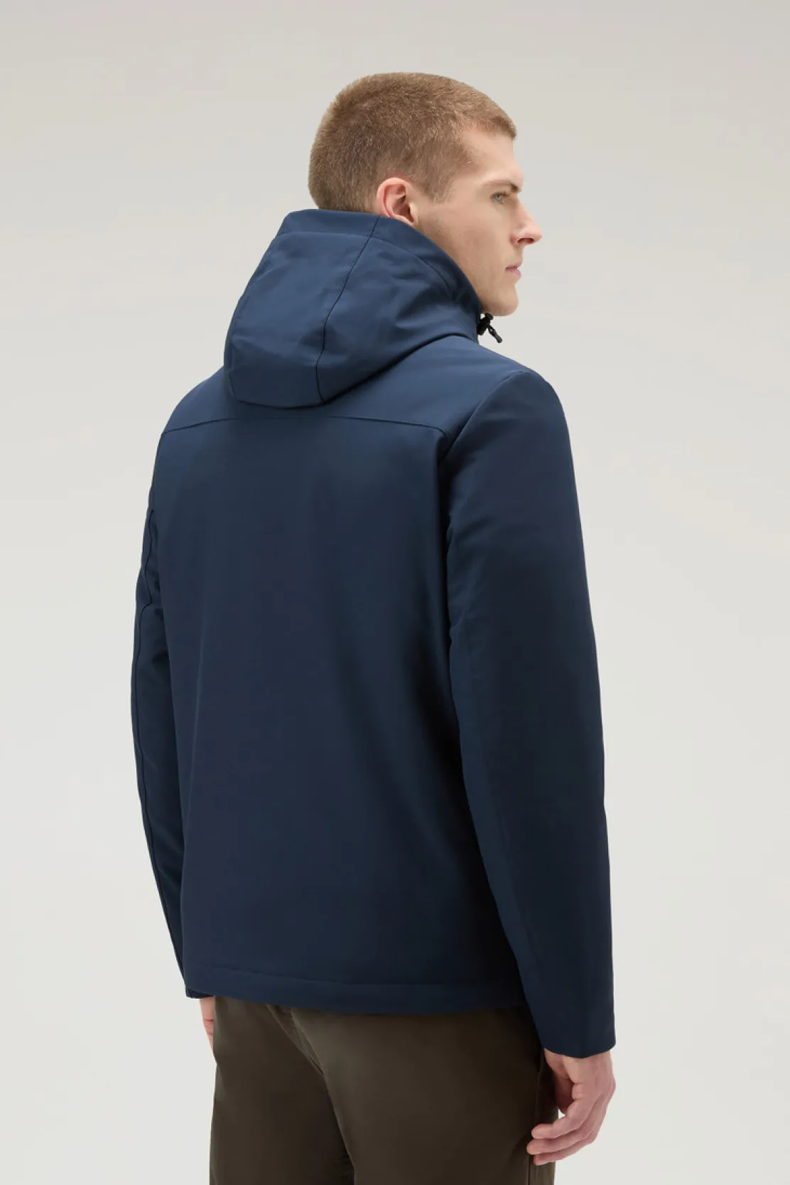 Giacche|Impermeabili>Woolrich Giacca Pacific In Tech Softshell Melton Blue