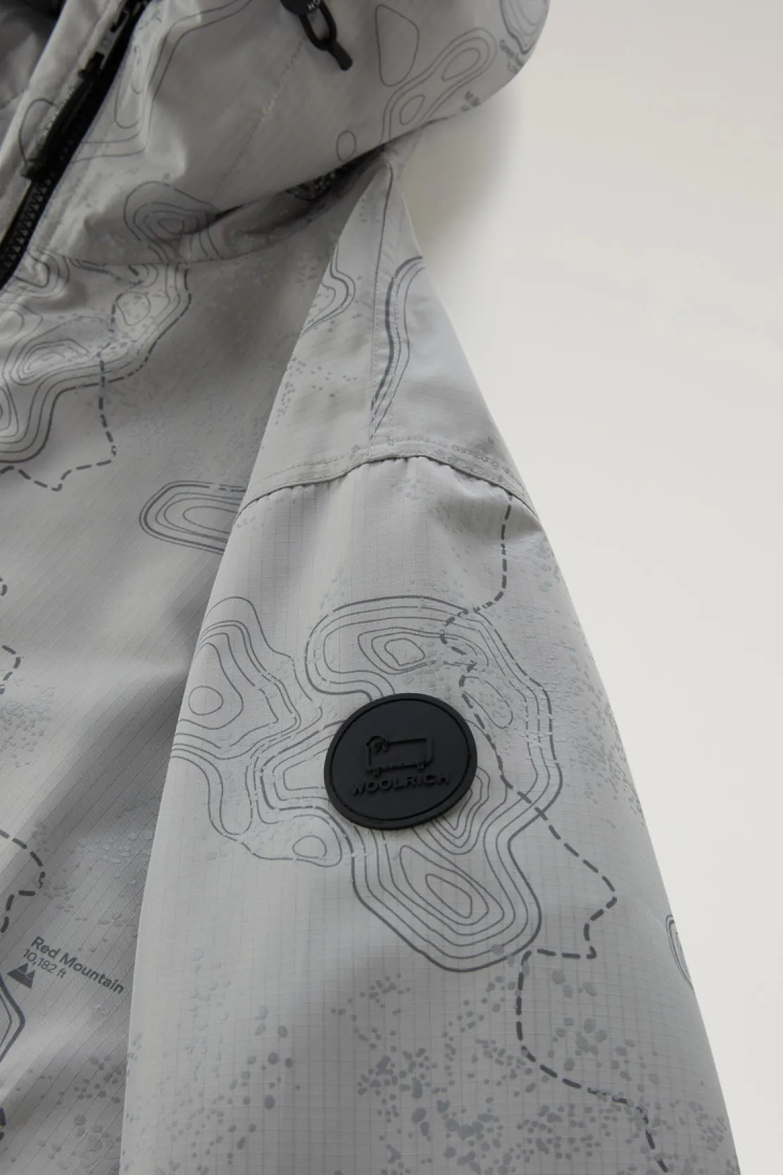 Impermeabili|Giacche>Woolrich Giacca Reflective In Tessuto Ripstop Grey Trail map
