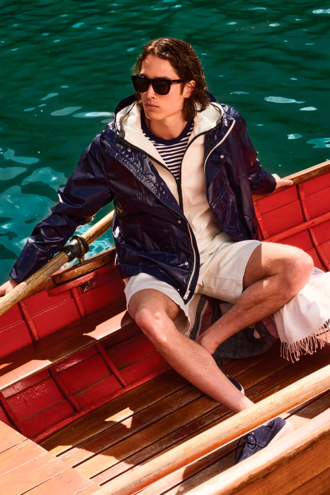 Giacche>Woolrich Giacca Resine In Tessuto Ripstop Con Cappuccio Royal Navy