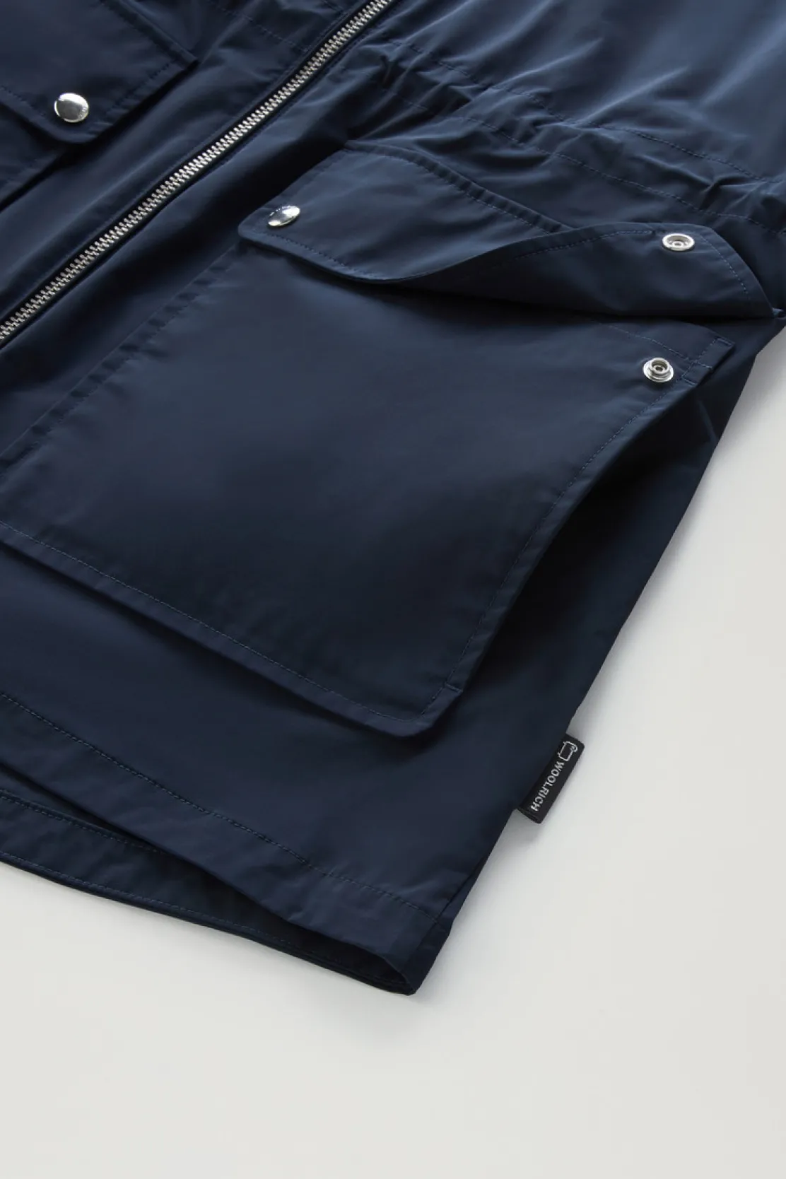 Giacche>Woolrich Giacca Summer In Urban Touch Melton Blue