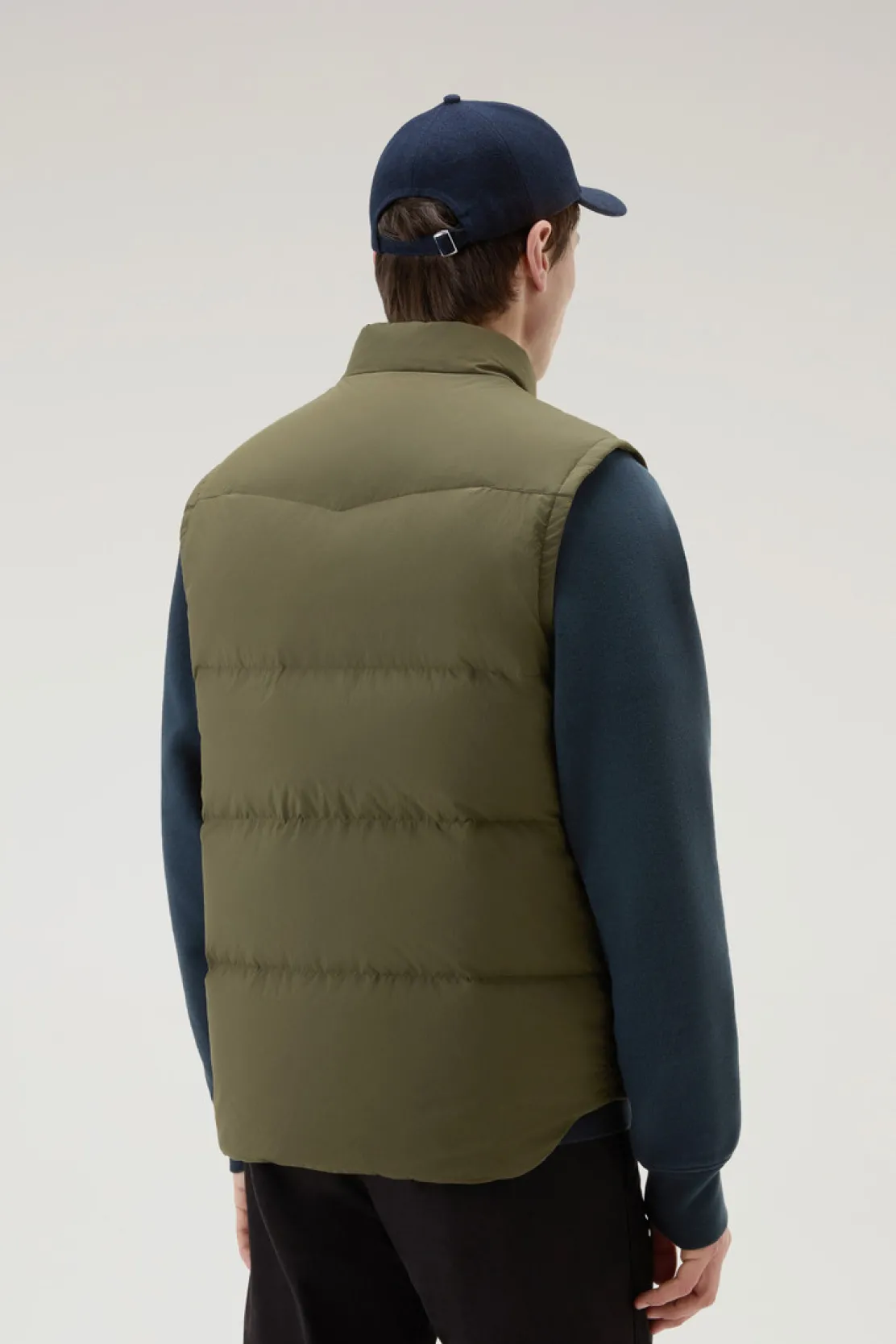 Gilet>Woolrich Gilet Aleutian Trapuntato In Nylon Taslan Dark Green