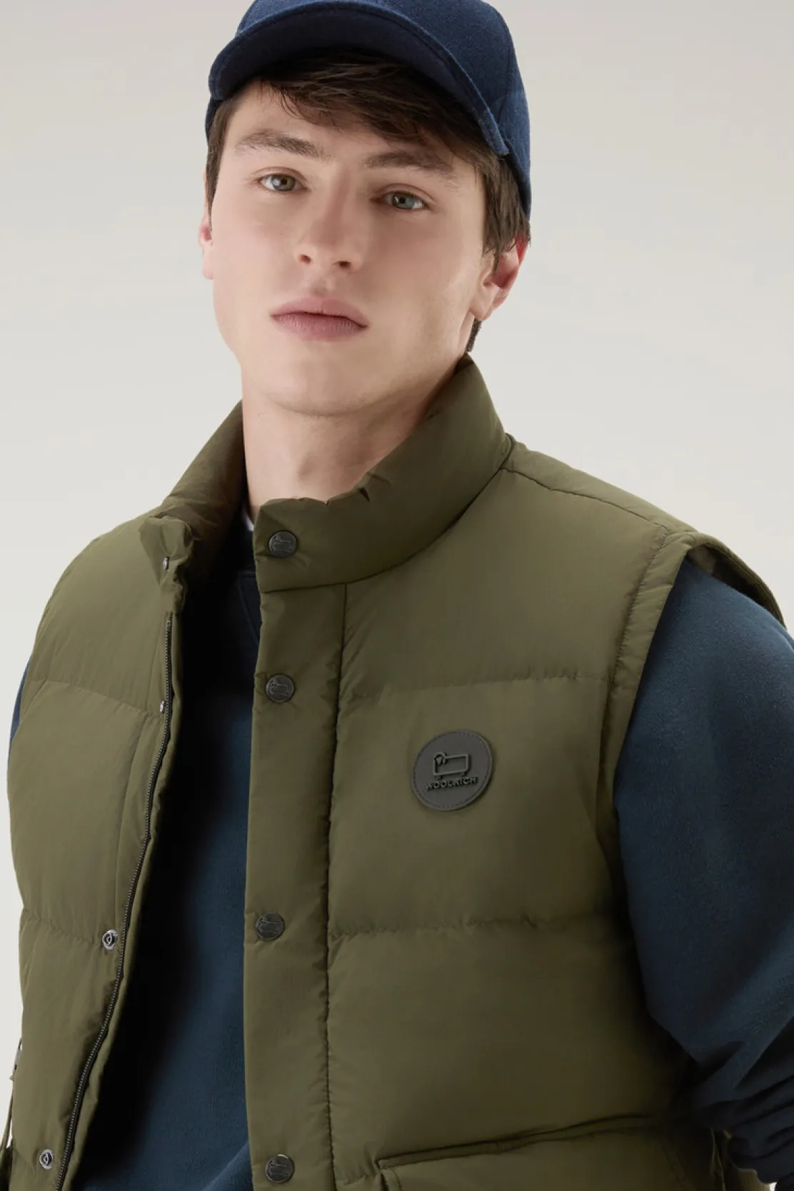 Gilet>Woolrich Gilet Aleutian Trapuntato In Nylon Taslan Dark Green