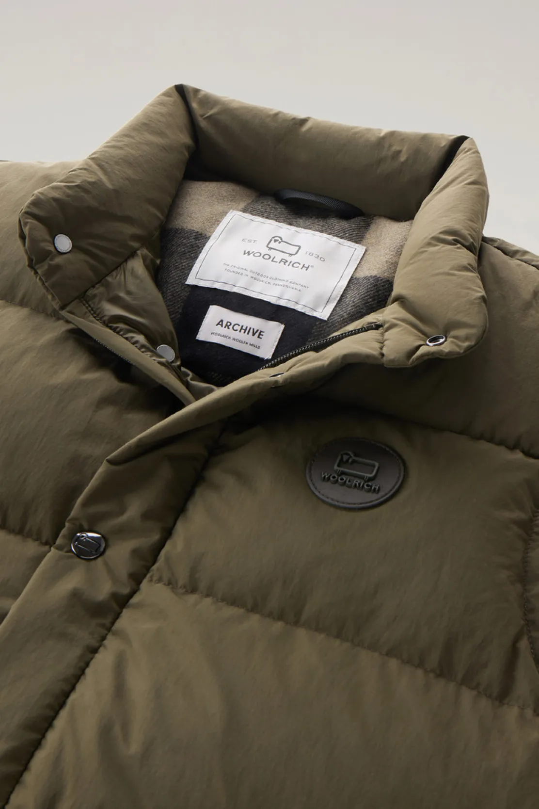 Gilet>Woolrich Gilet Aleutian Trapuntato In Nylon Taslan Dark Green
