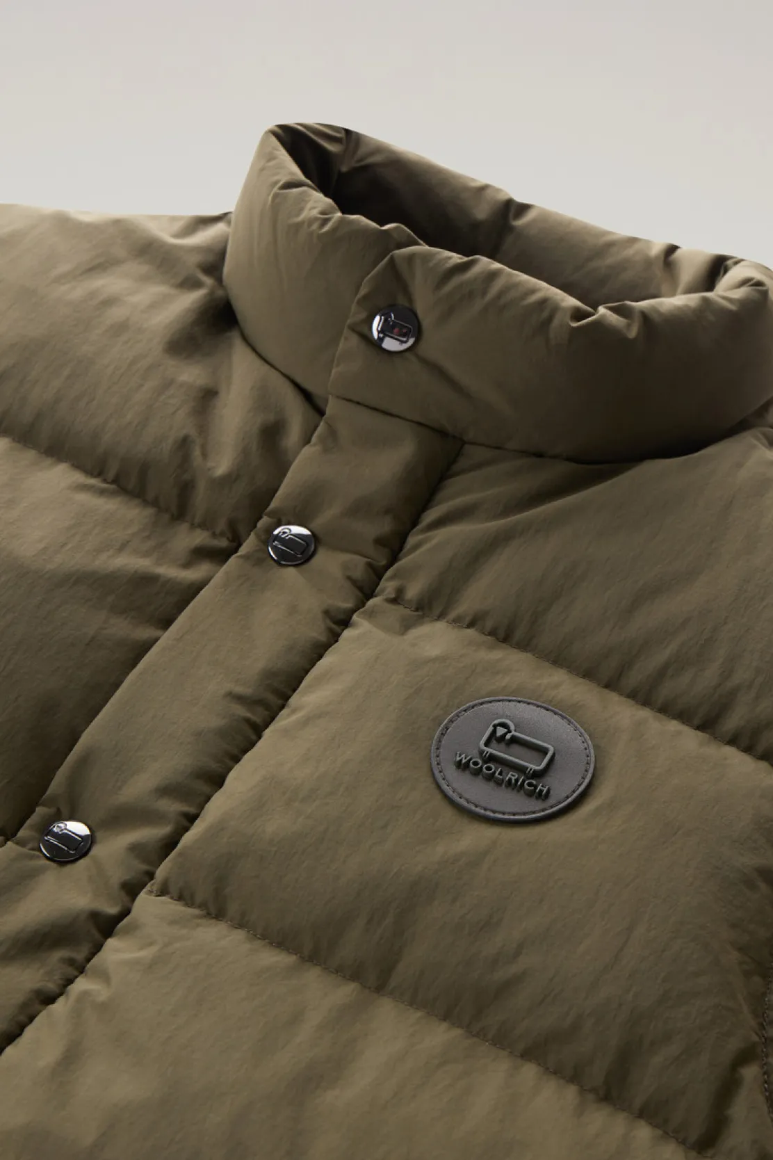Gilet>Woolrich Gilet Aleutian Trapuntato In Nylon Taslan Dark Green