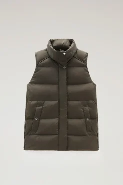 Gilet>Woolrich Gilet Alsea Imbottito Dark Green