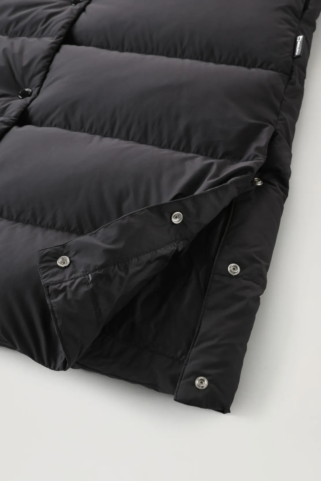 Gilet>Woolrich Gilet Ellis Imbottito Lungo In Microfibra Black