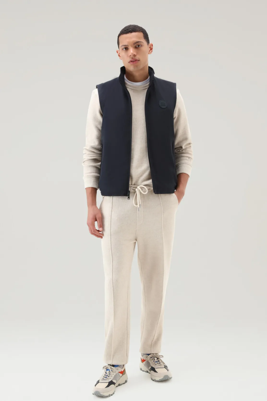 Gilet>Woolrich Gilet Pacific Imbottito Melton Blue