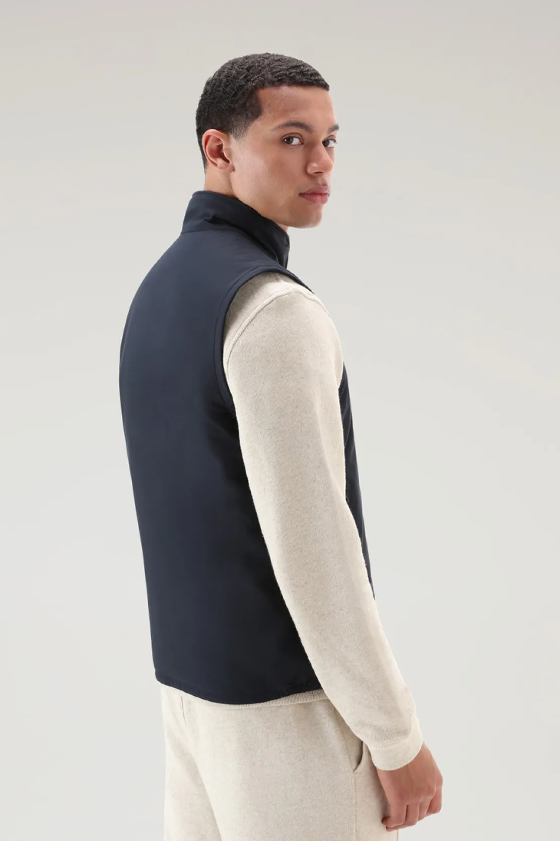 Gilet>Woolrich Gilet Pacific Imbottito Melton Blue