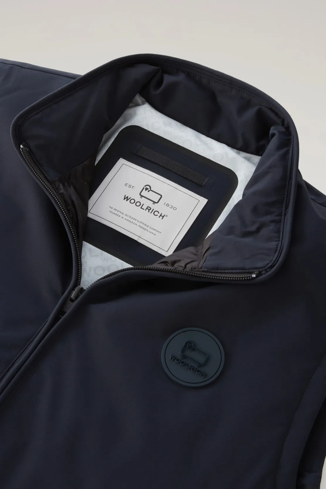 Gilet>Woolrich Gilet Pacific Imbottito Melton Blue