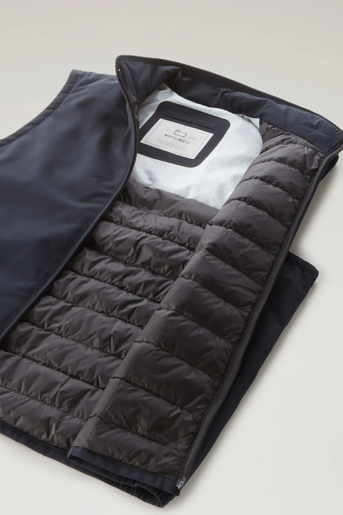 Gilet>Woolrich Gilet Pacific Imbottito Melton Blue