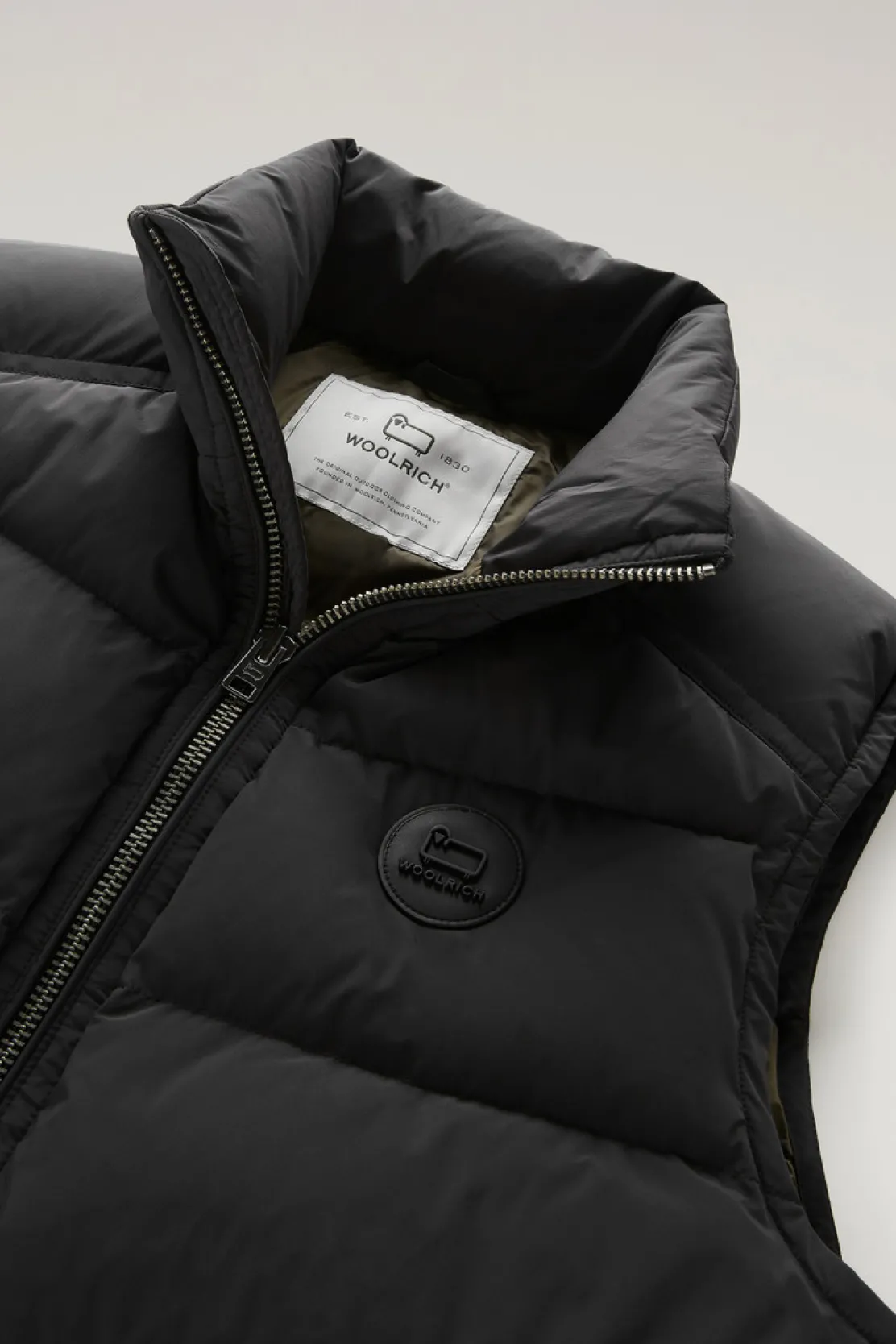 Gilet>Woolrich Gilet Premium Trapuntato In Nylon Elasticizzato Black