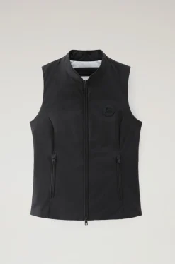 Gilet>Woolrich Gilet Sailing In Tessuto Due Strati Black