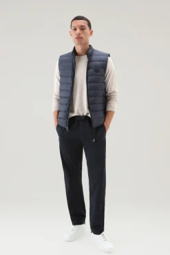 Gilet>Woolrich Gilet Sundance Trapuntato Melton Blue