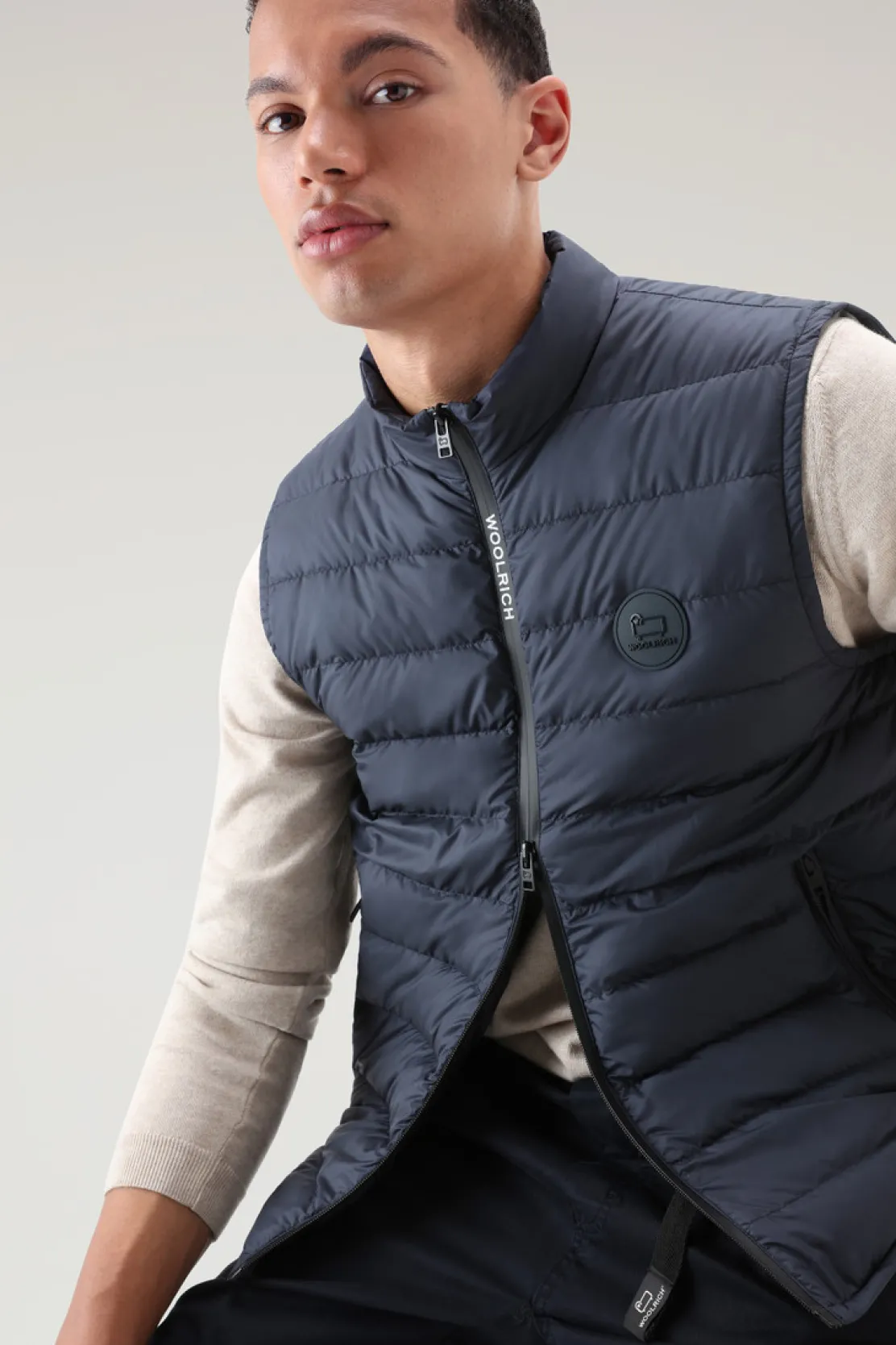 Gilet>Woolrich Gilet Sundance Trapuntato Melton Blue