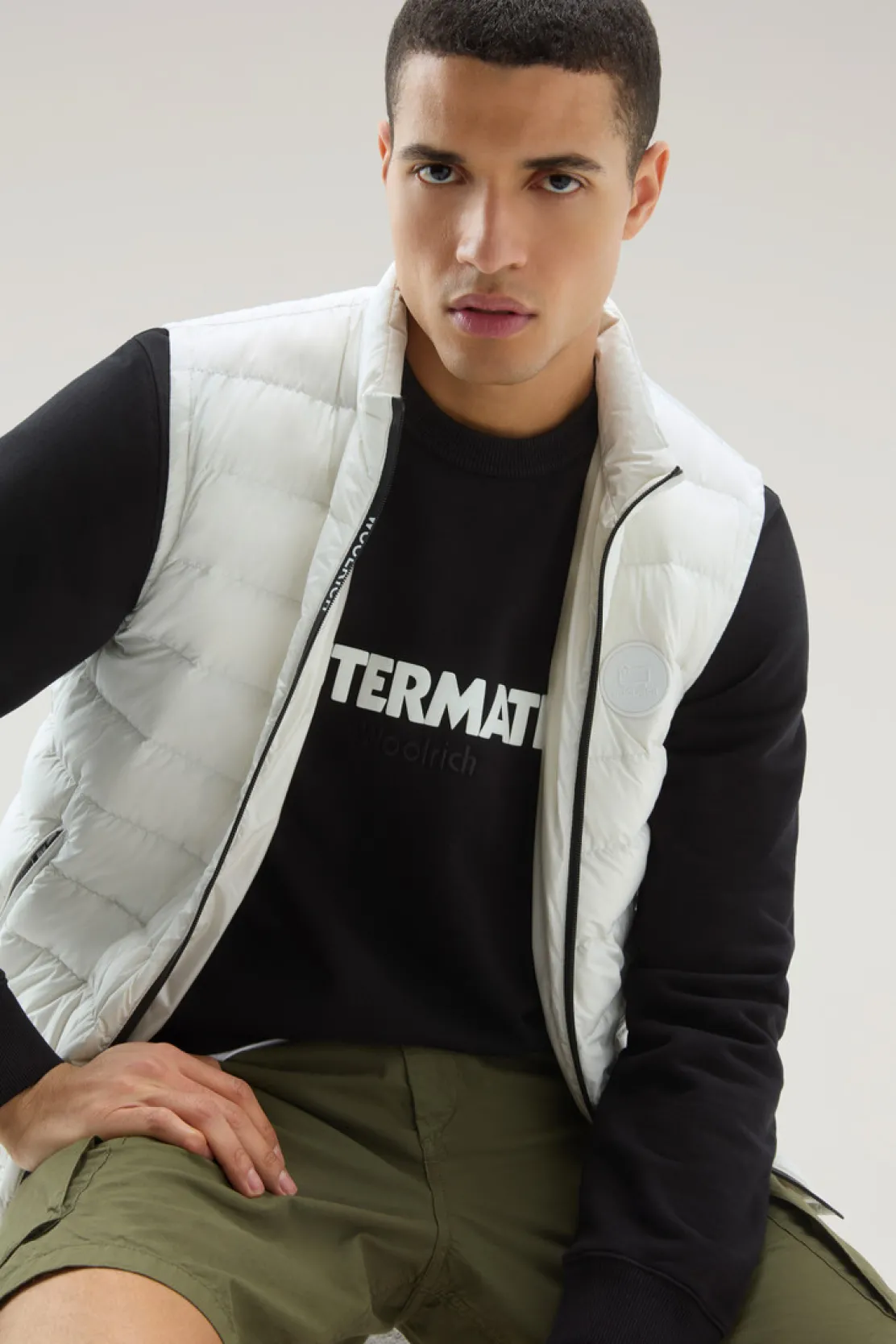 Gilet>Woolrich Gilet Sundance Trapuntato Stone