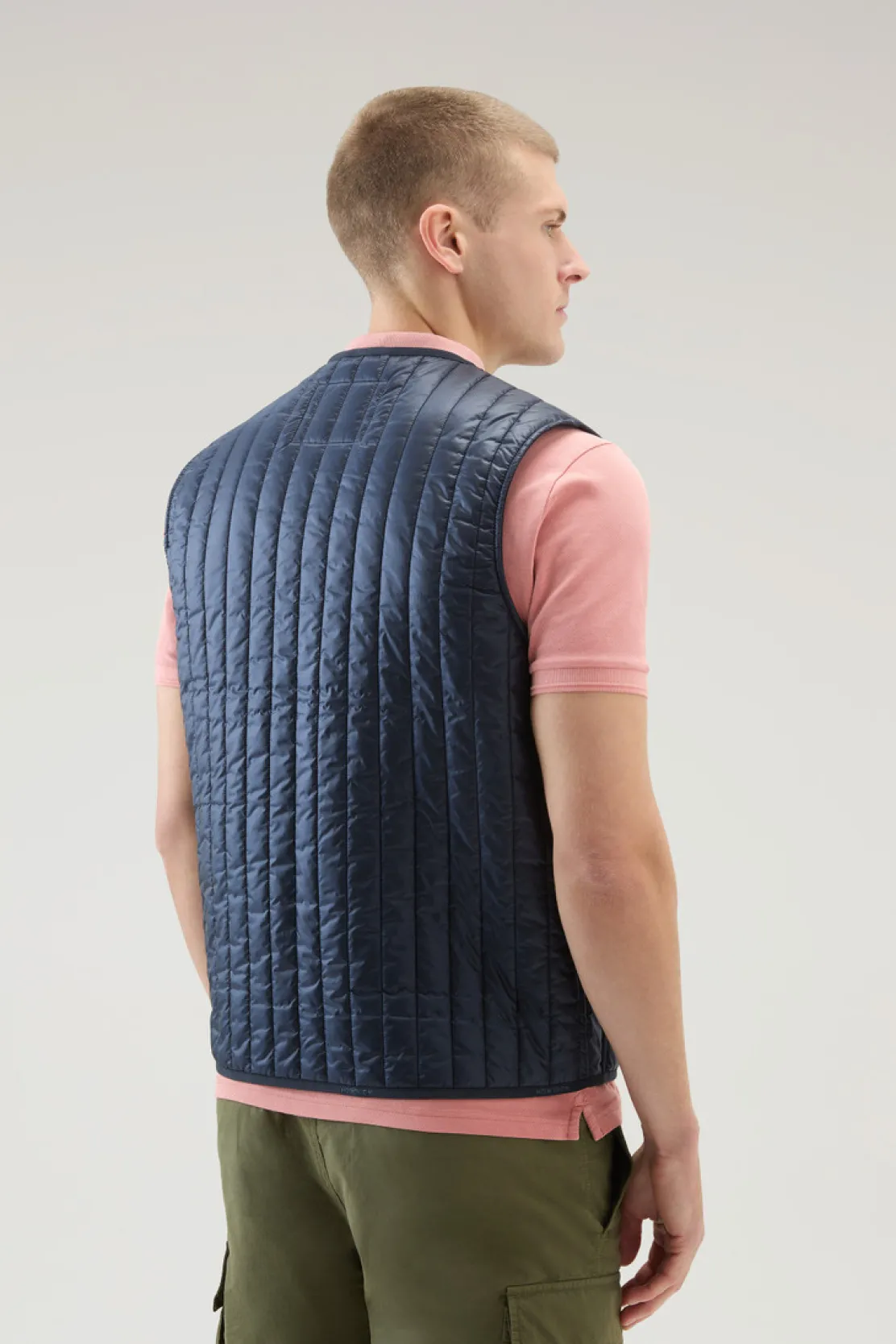 Gilet>Woolrich Gilet Trapuntato In Pertex Quantum Riciclato Melton Blue