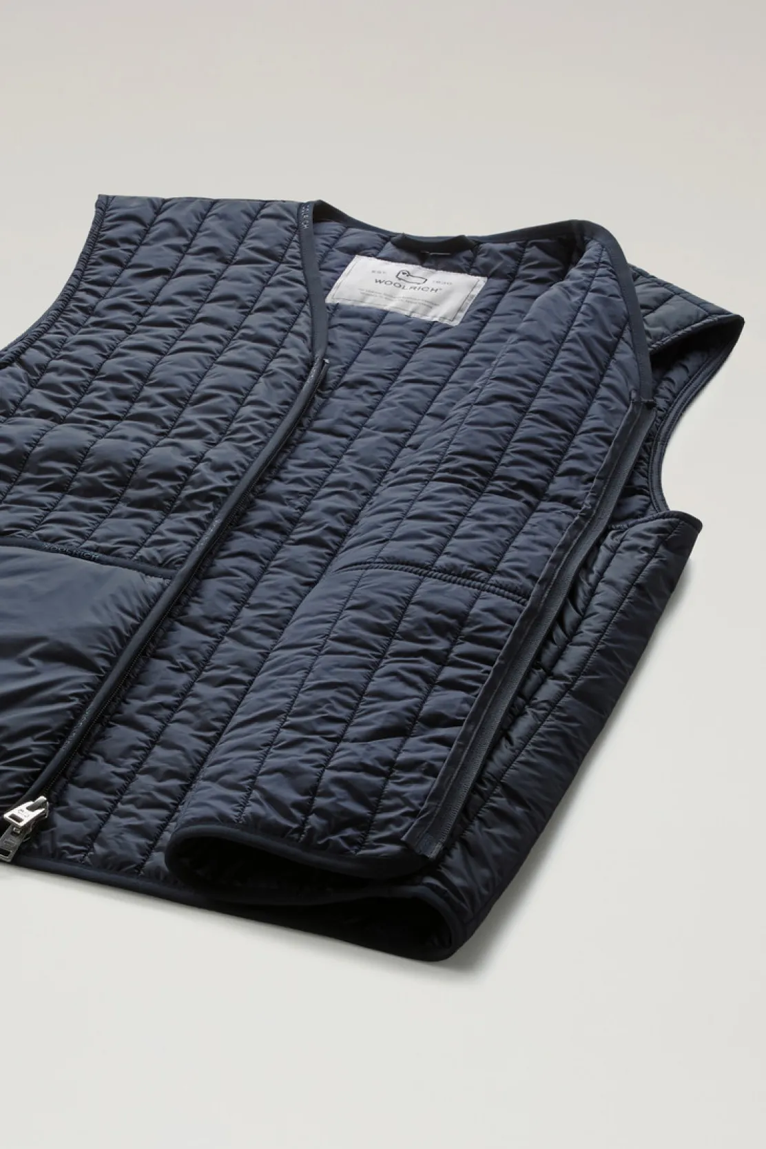 Gilet>Woolrich Gilet Trapuntato In Pertex Quantum Riciclato Melton Blue