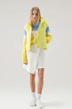 Gilet>Woolrich Gilet Trapuntato In Pertex Quantum Riciclato Con Cappuccio Sunny Lemon