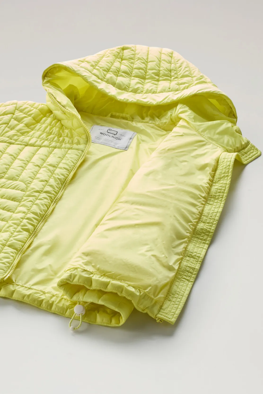 Gilet>Woolrich Gilet Trapuntato In Pertex Quantum Riciclato Con Cappuccio Sunny Lemon