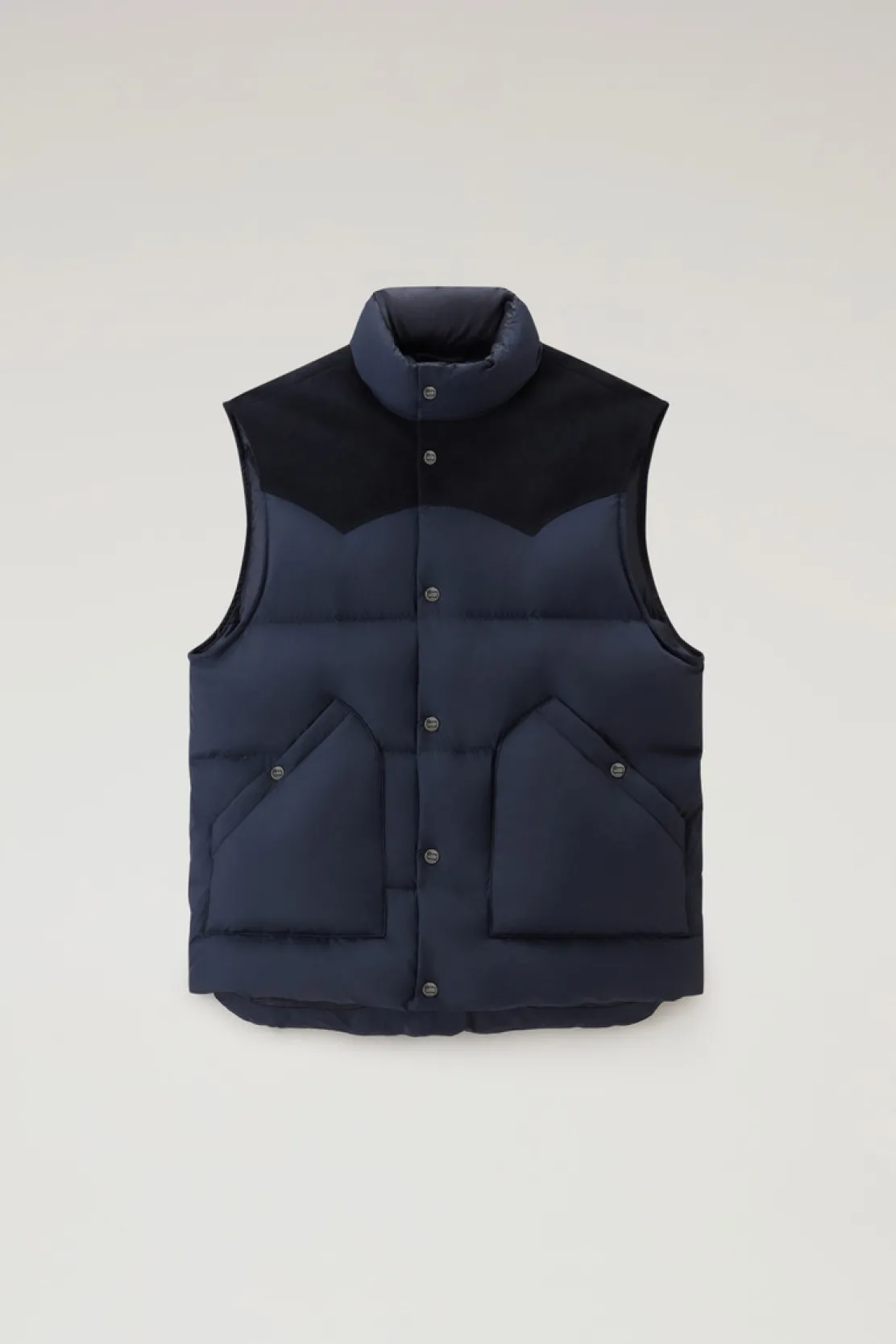 Gilet>Woolrich Gilet Western Trapuntato Melton Blue