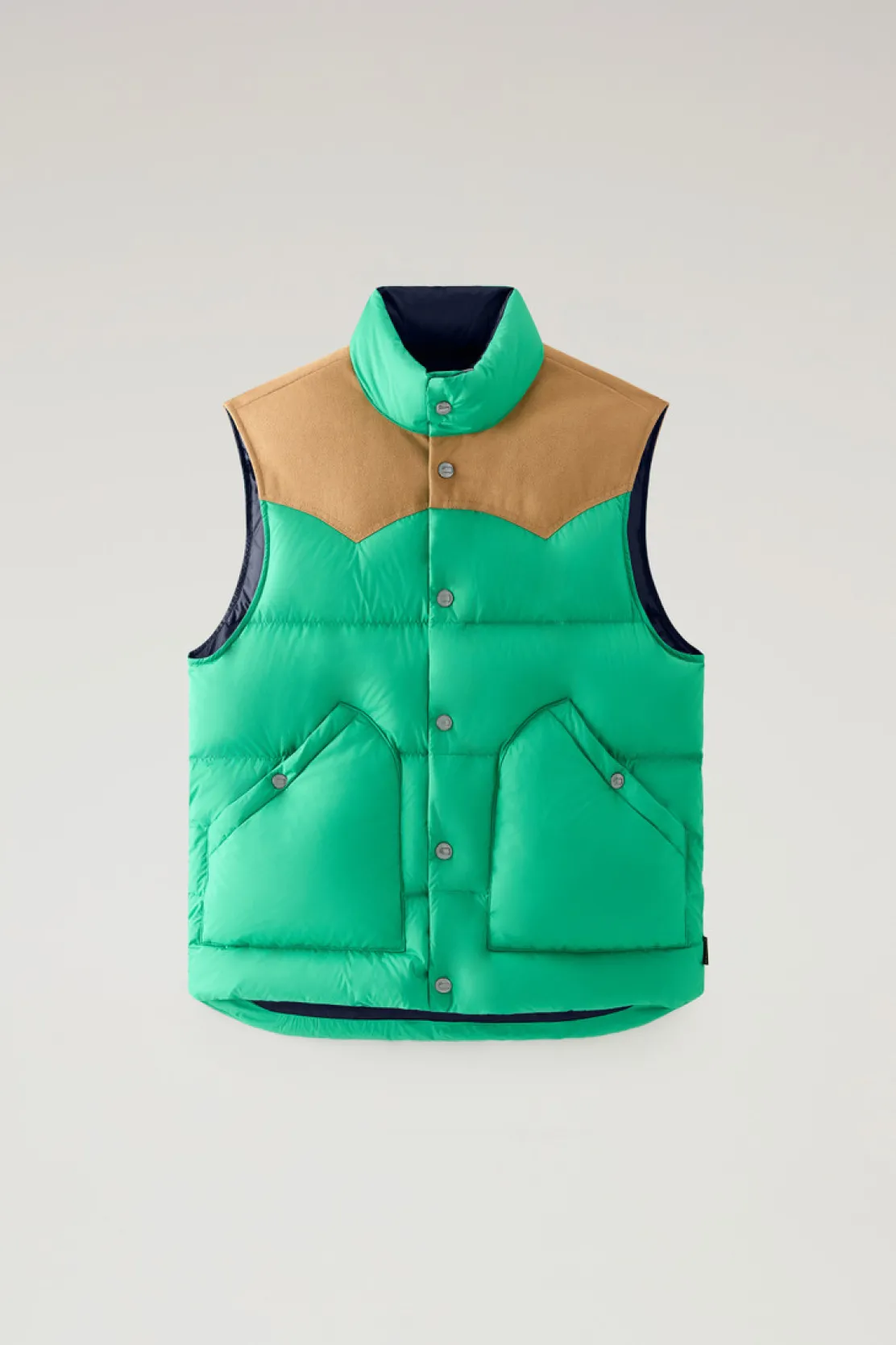 Gilet>Woolrich Gilet Western Trapuntato Kelly Green