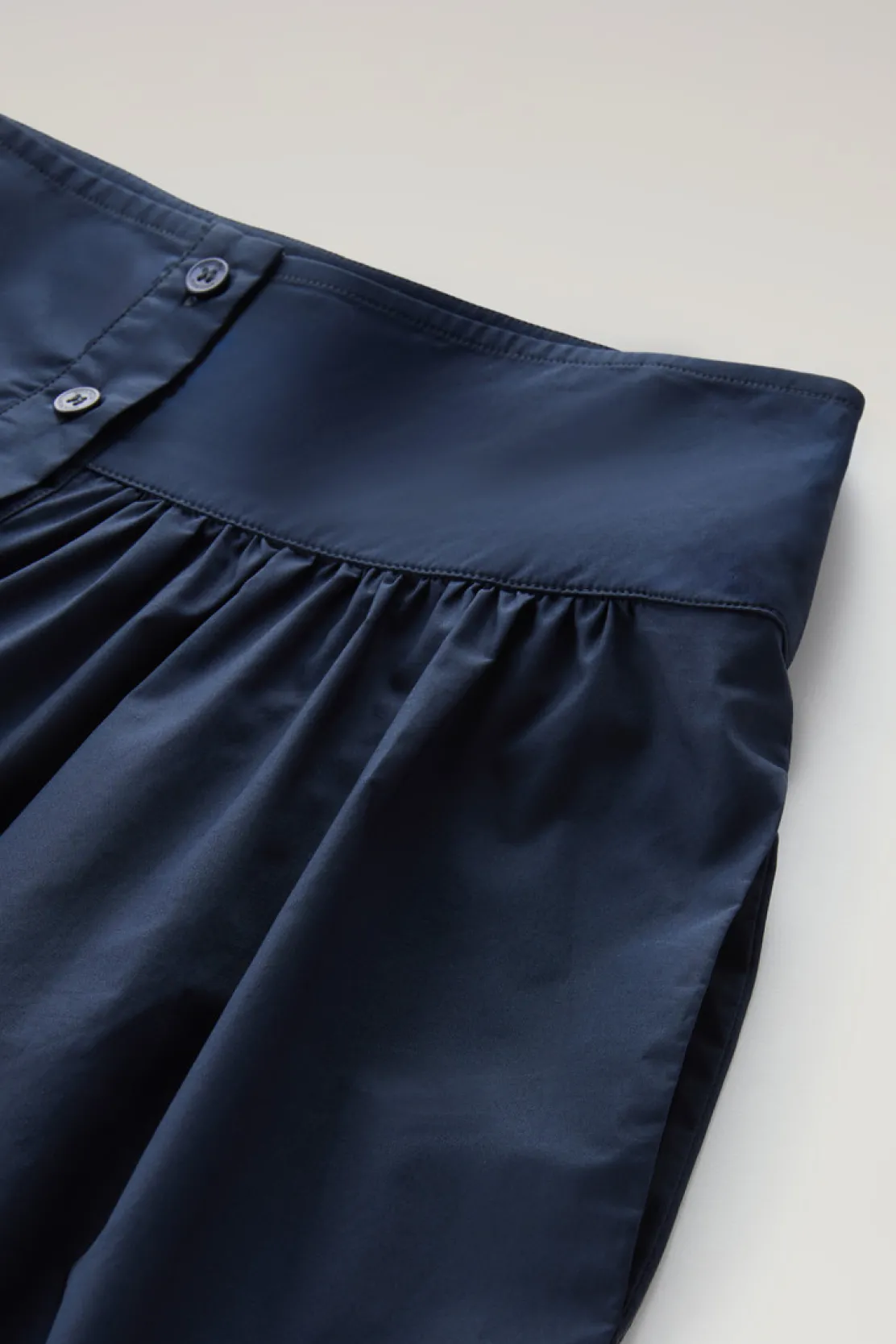 Vestiti e gonne>Woolrich Gonna Midi In Popeline Di Puro Cotone Melton Blue