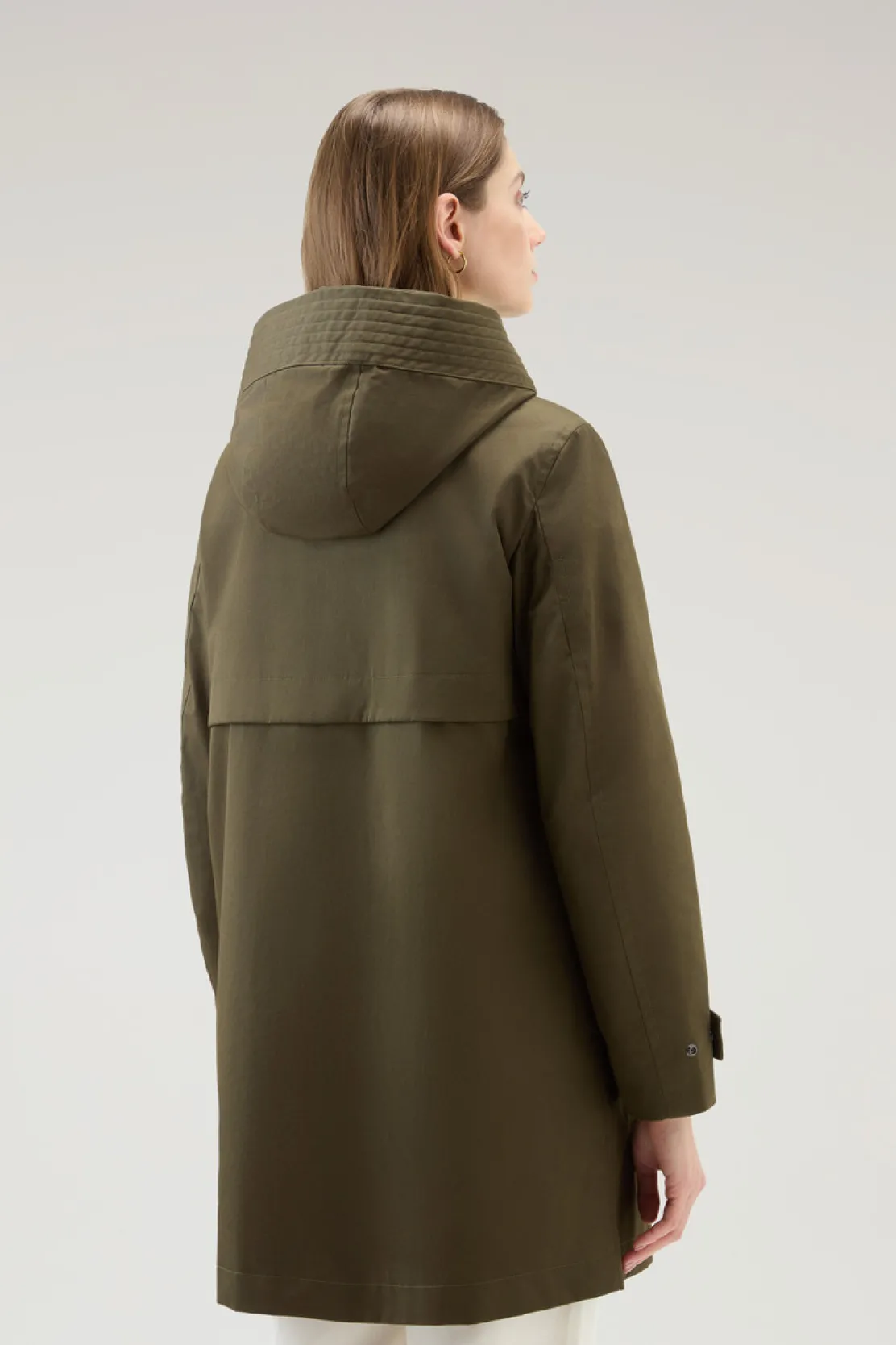 Parka>Woolrich Havice Parka Leggero In Best Cotton Dark Green