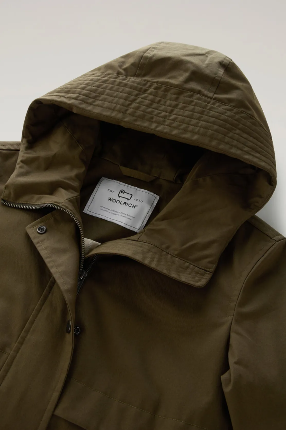 Parka>Woolrich Havice Parka Leggero In Best Cotton Dark Green