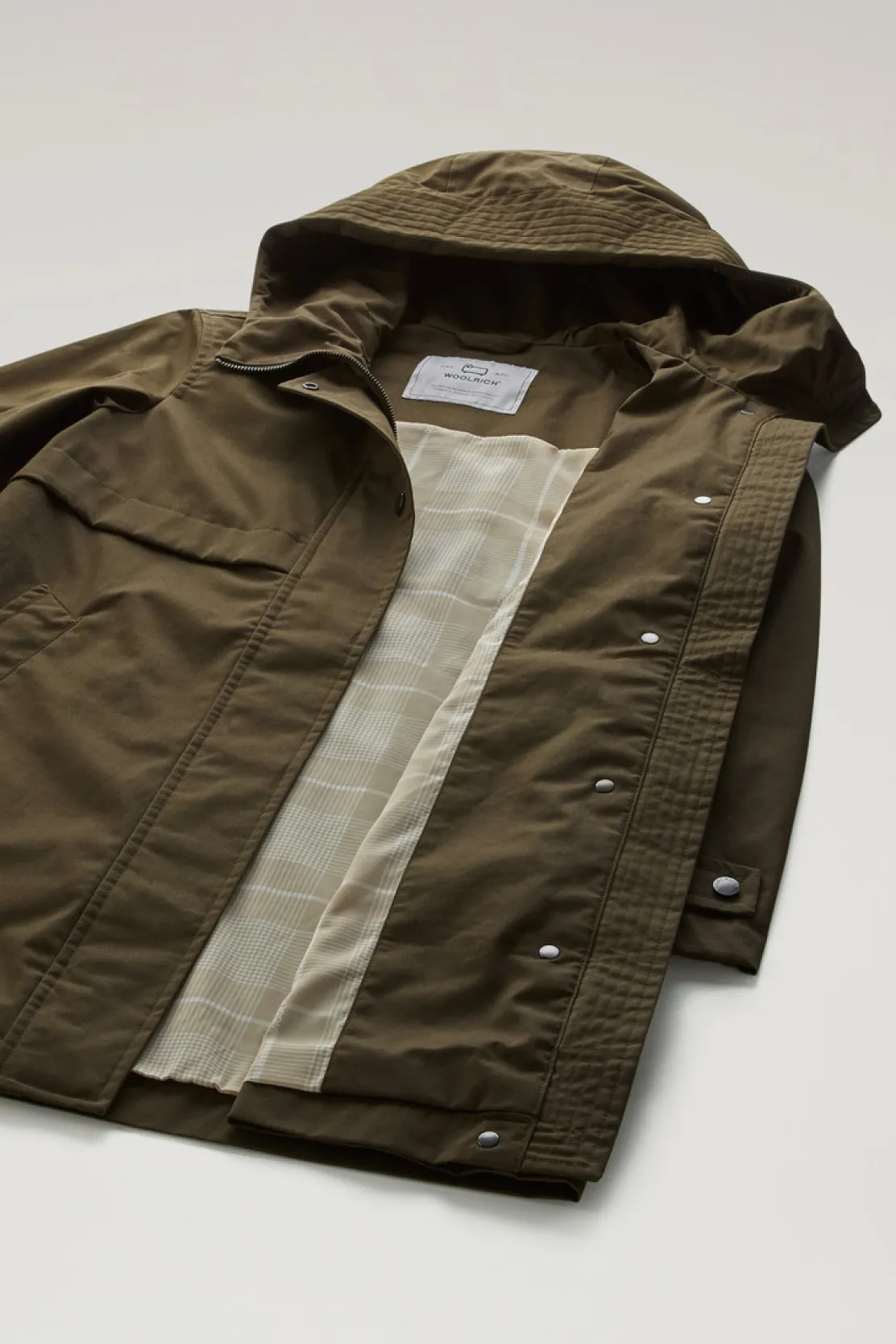 Parka>Woolrich Havice Parka Leggero In Best Cotton Dark Green