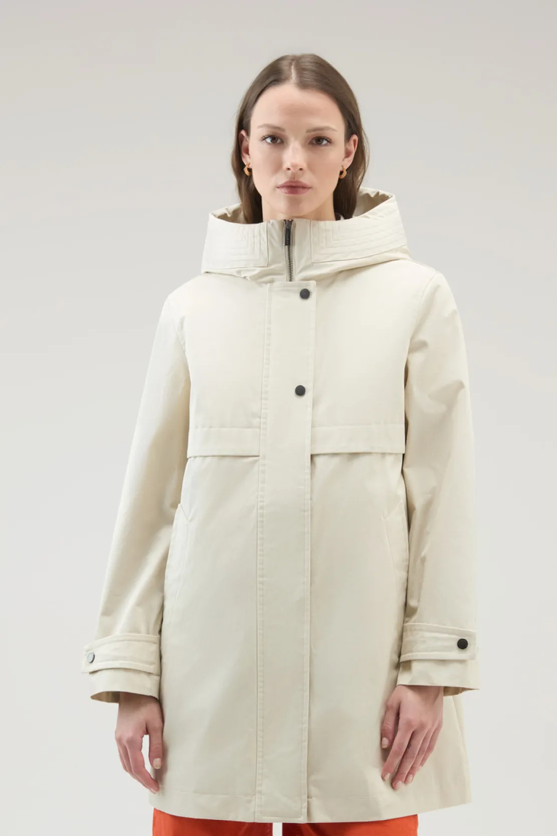 Parka>Woolrich Havice Parka Leggero In Best Cotton Light Oak