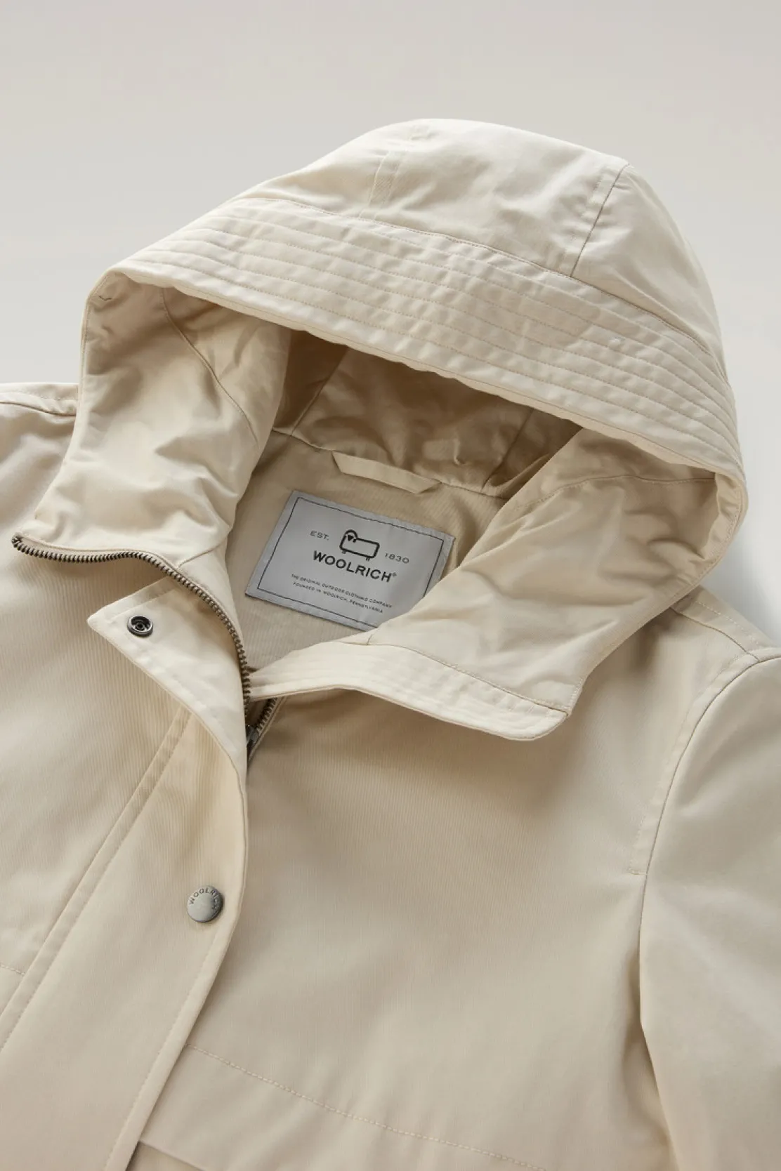 Parka>Woolrich Havice Parka Leggero In Best Cotton Light Oak