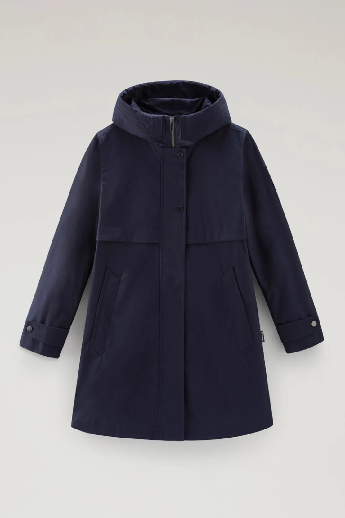 Parka>Woolrich Havice Parka Leggero In Best Cotton Melton Blue