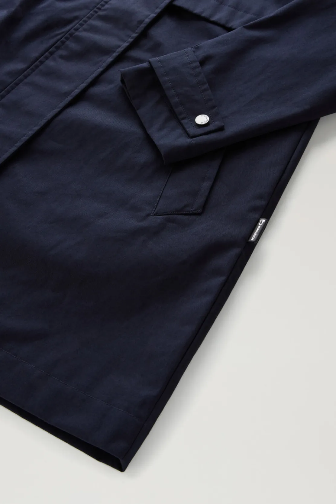 Parka>Woolrich Havice Parka Leggero In Best Cotton Melton Blue