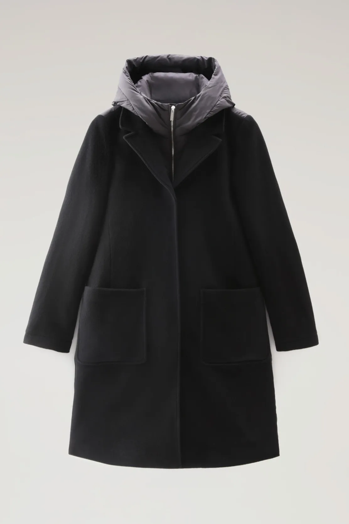 Parka>Woolrich Kuna Parka In Misto Lana E Cashmere Black
